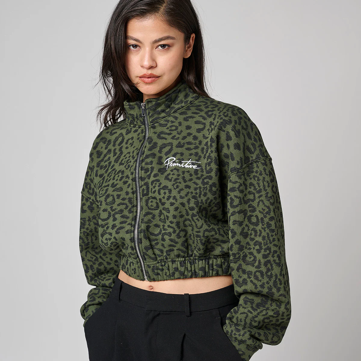 QUEST WOMEN CROP MOCK ZIP - Image 2