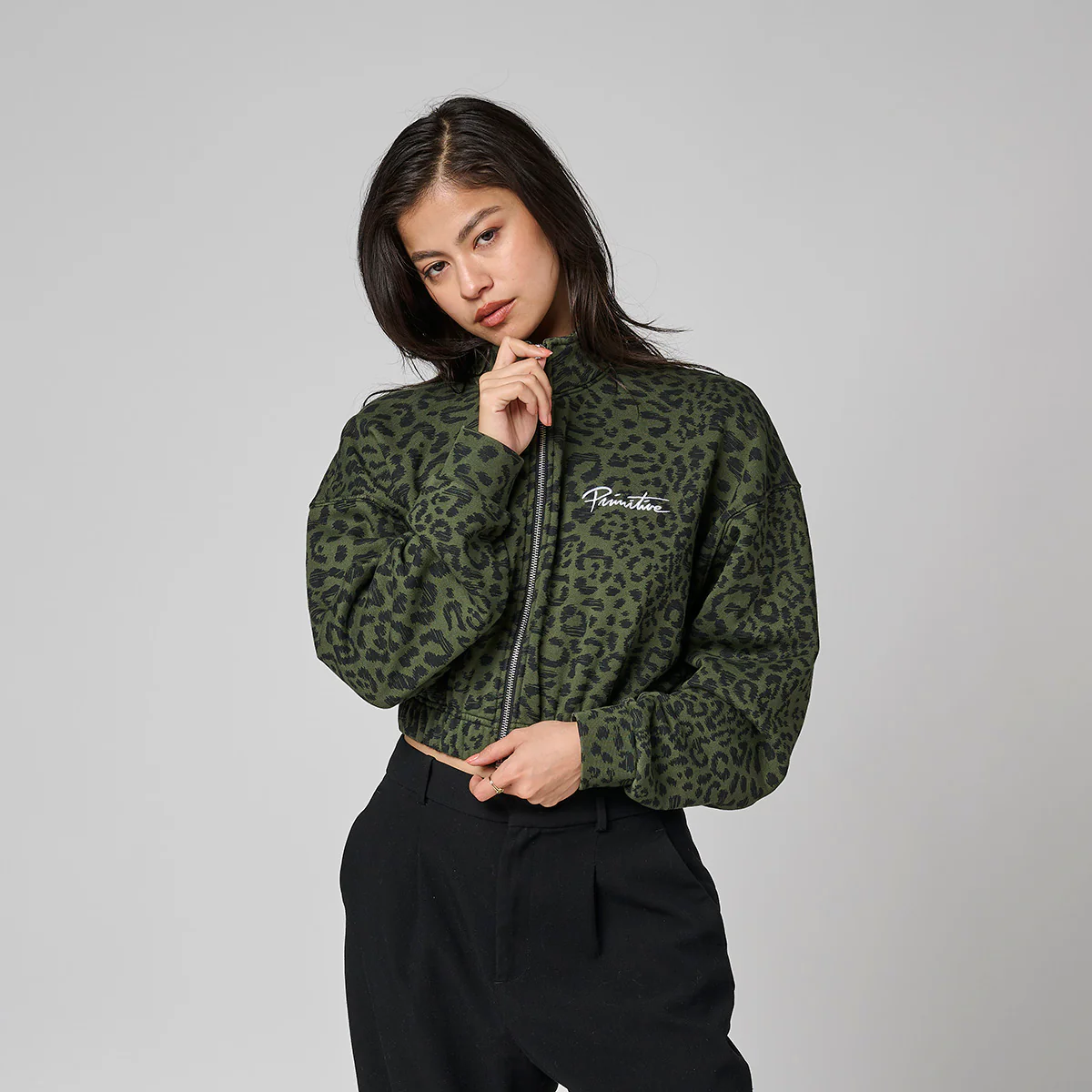 QUEST WOMEN CROP MOCK ZIP - Image 3